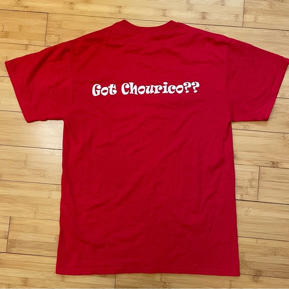 Got Chourico? Kitschy t-shirt from church bazaar in Newport, RI. Size M, 50/50. - Picture 4 of 7